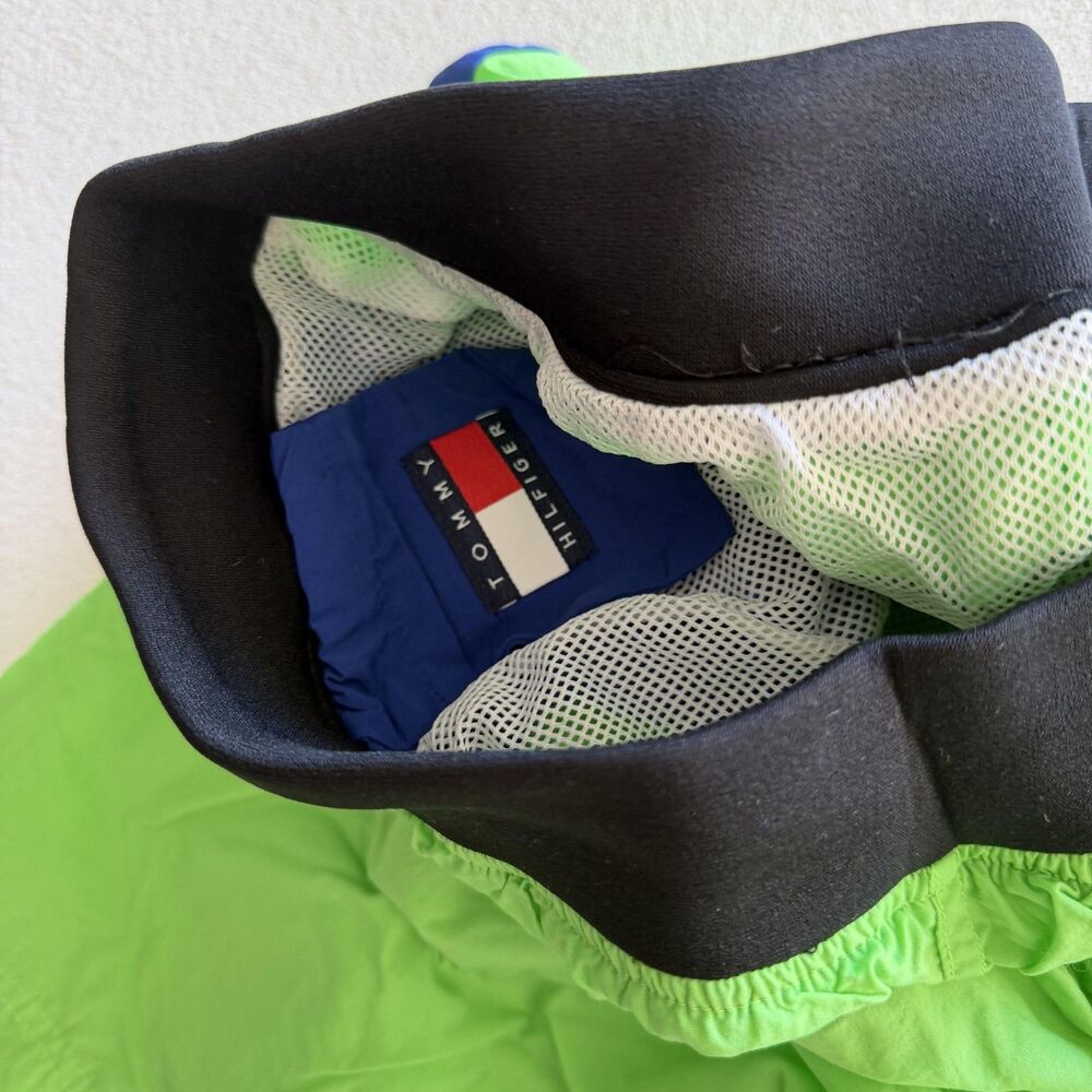 Tommy Hilfiger Swim Shorts Mens XL Green Dive Logo Trunks Mesh Lined Quick Dry - Picture 4 of 7
